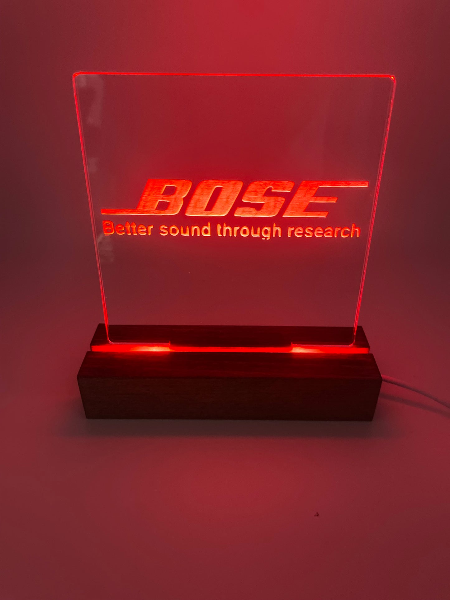 LED Acrylic Music Sign Bose Lover Room Decoration