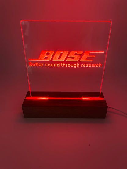 LED Acrylic Music Sign Bose Lover Room Decoration