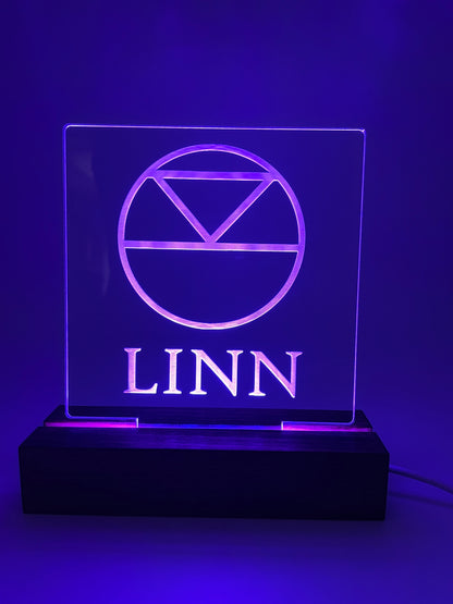 LED Acrylic Sign Music Room Decoration Linn