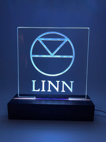 LED Acrylic Sign Music Room Decoration Linn