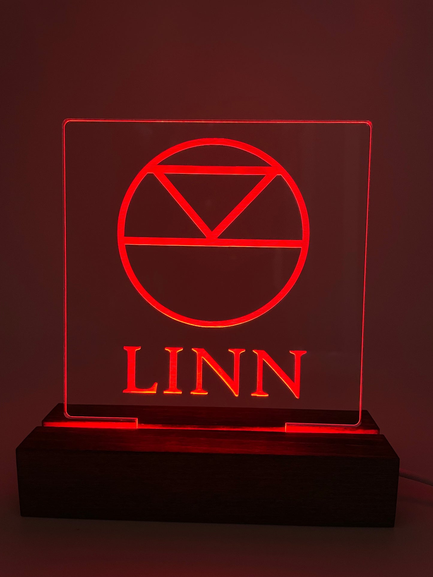 LED Acrylic Sign Music Room Decoration Linn