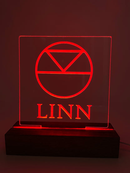 LED Acrylic Sign Music Room Decoration Linn