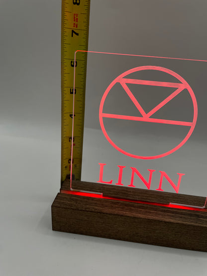 LED Acrylic Sign Music Room Decoration Linn