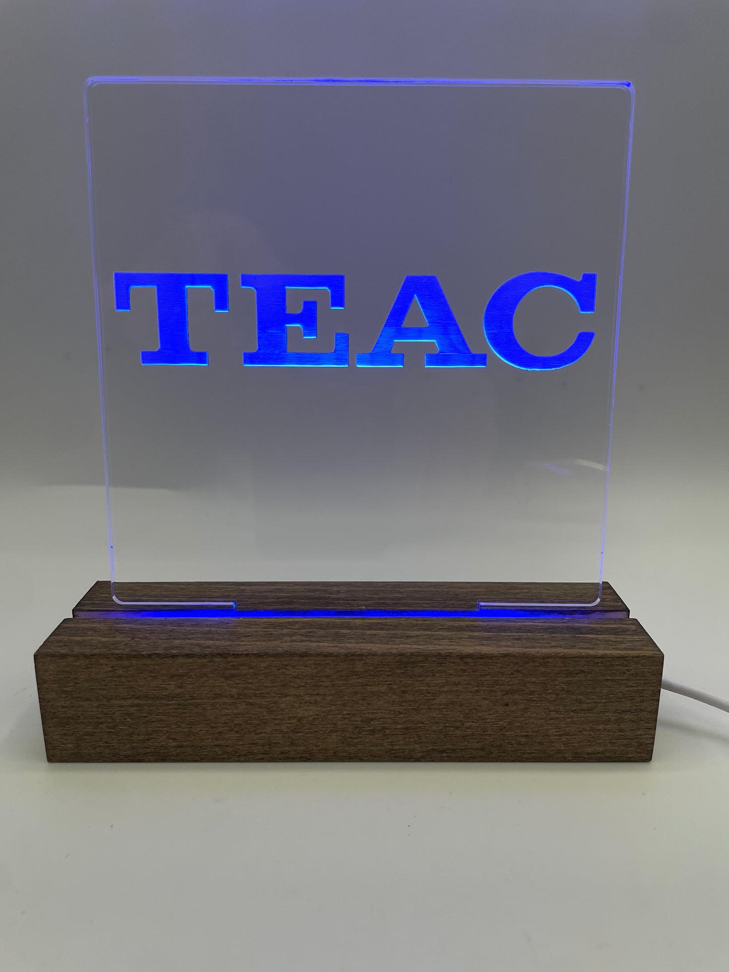 LED Acrylic TEAC Music Lovers Sign Decoration