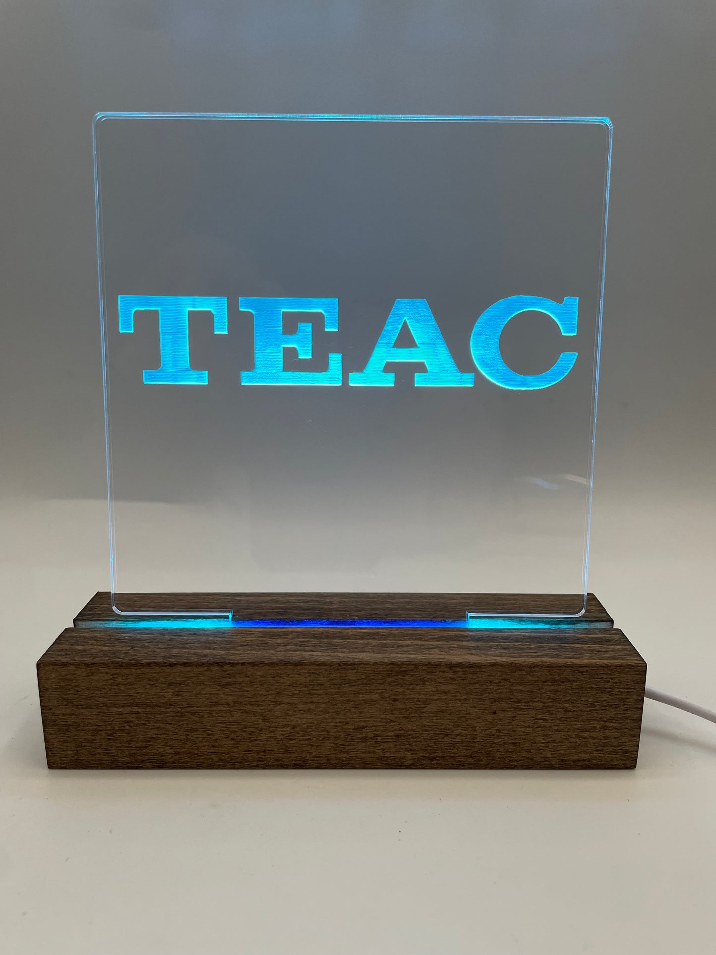 LED Acrylic TEAC Music Lovers Sign Decoration