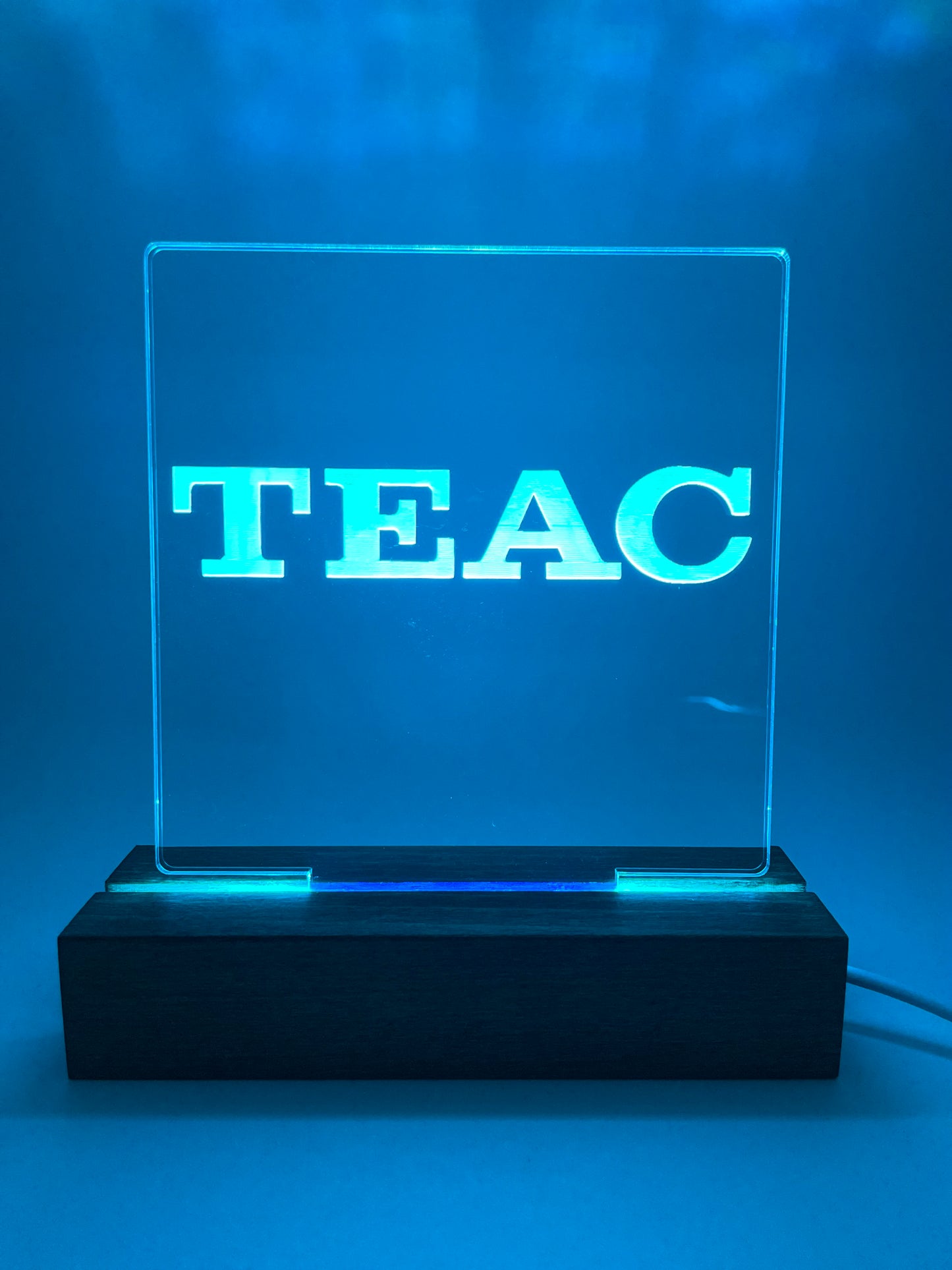 LED Acrylic TEAC Music Lovers Sign Decoration