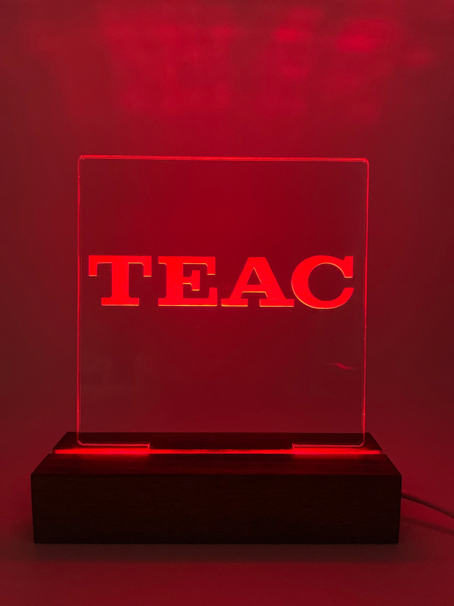 LED Acrylic TEAC Music Lovers Sign Decoration