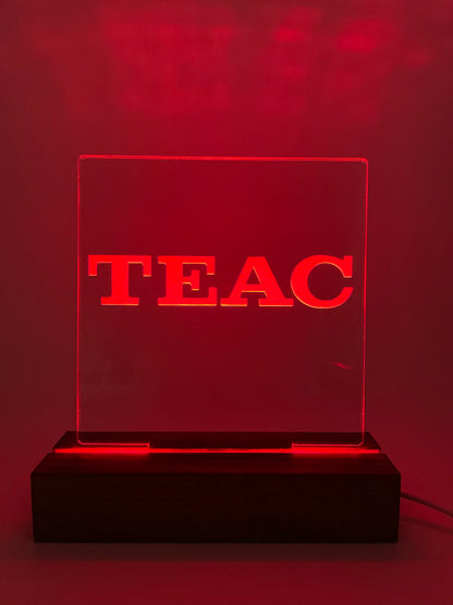 LED Acrylic TEAC Music Lovers Sign Decoration