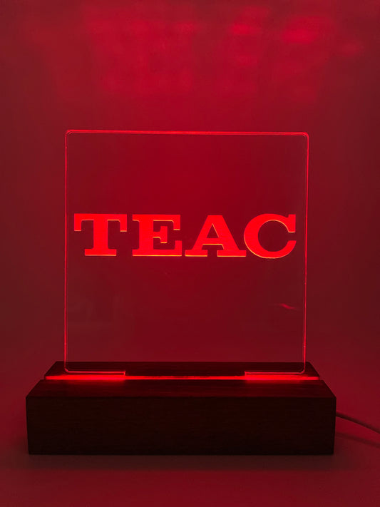 LED Acrylic TEAC Music Lovers Sign Decoration