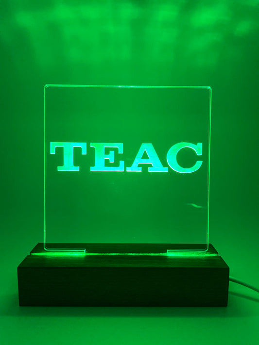 LED Acrylic TEAC Music Lovers Sign Decoration