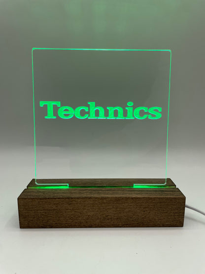 LED Acrylic Music Sign Technics Lovers Music Room Decoration