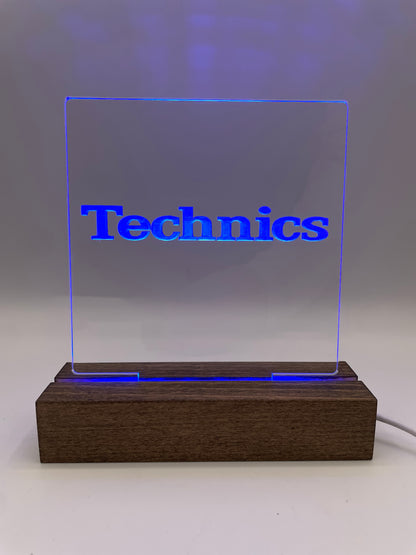 LED Acrylic Music Sign Technics Lovers Music Room Decoration