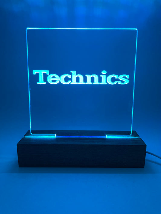 LED Acrylic Music Sign Technics Lovers Music Room Decoration