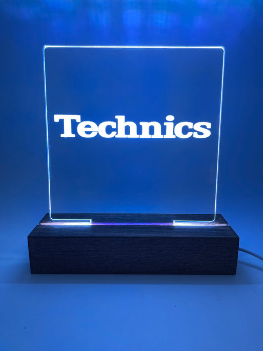 LED Acrylic Music Sign Technics Lovers Music Room Decoration