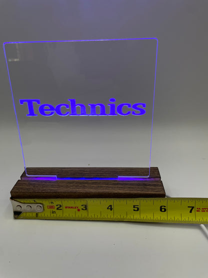 LED Acrylic Music Sign Technics Lovers Music Room Decoration