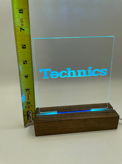 LED Acrylic Music Sign Technics Lovers Music Room Decoration