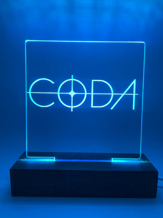 LED Acrylic Multi Color Music Sign For Music Lovers Decoration Coda