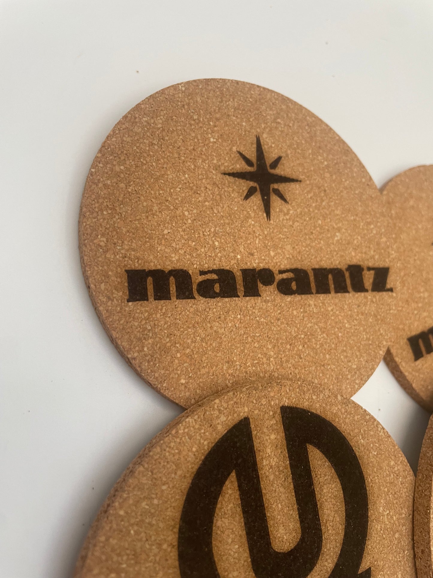 Cork Coasters Set of 4 Music Theme 4" Round
