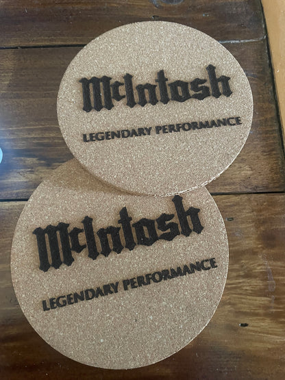 Cork Coasters Set of 4 Music Theme 4" Round