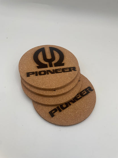 Cork Coasters Set of 4 Music Theme 4" Round