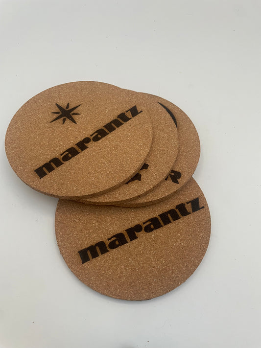 Cork Coasters Set of 4 Music Theme 4" Round