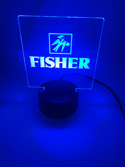 LED Acrylic Music Sign Decoration Fisher