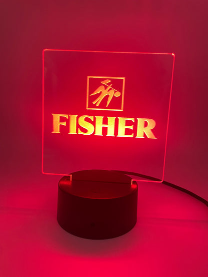 LED Acrylic Music Sign Decoration Fisher