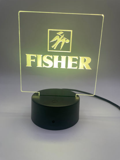 LED Acrylic Music Sign Decoration Fisher