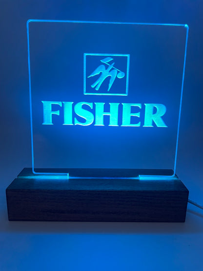 LED Acrylic Music Sign Decoration Fisher
