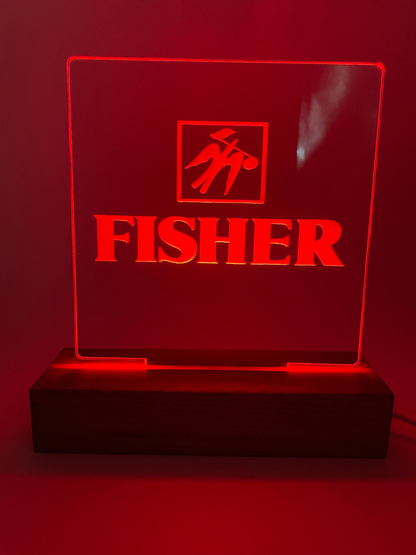 LED Acrylic Music Sign Decoration Fisher