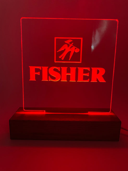 LED Acrylic Music Sign Decoration Fisher
