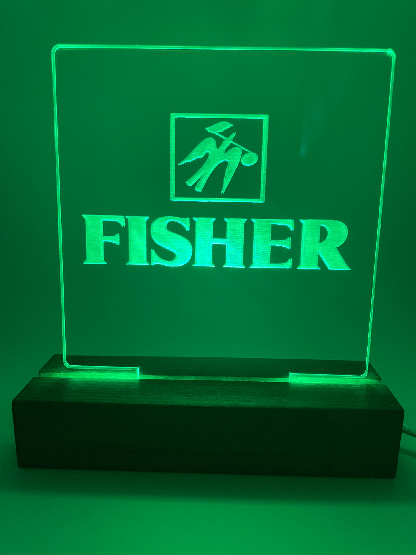 LED Acrylic Music Sign Decoration Fisher