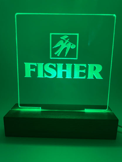 LED Acrylic Music Sign Decoration Fisher