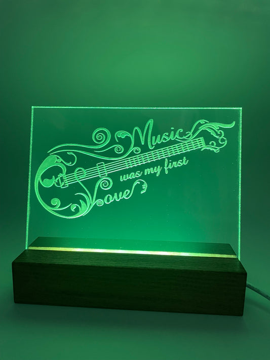 LED Acrylic Personalized Name Plate, Artwork, Custom Lighted Sign For Desk or Room
