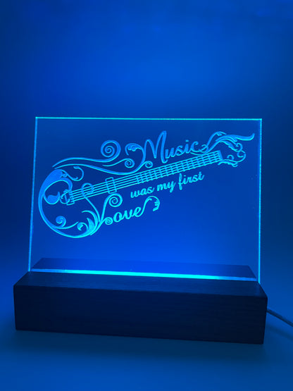 LED Acrylic Personalized Name Plate, Artwork, Custom Lighted Sign For Desk or Room