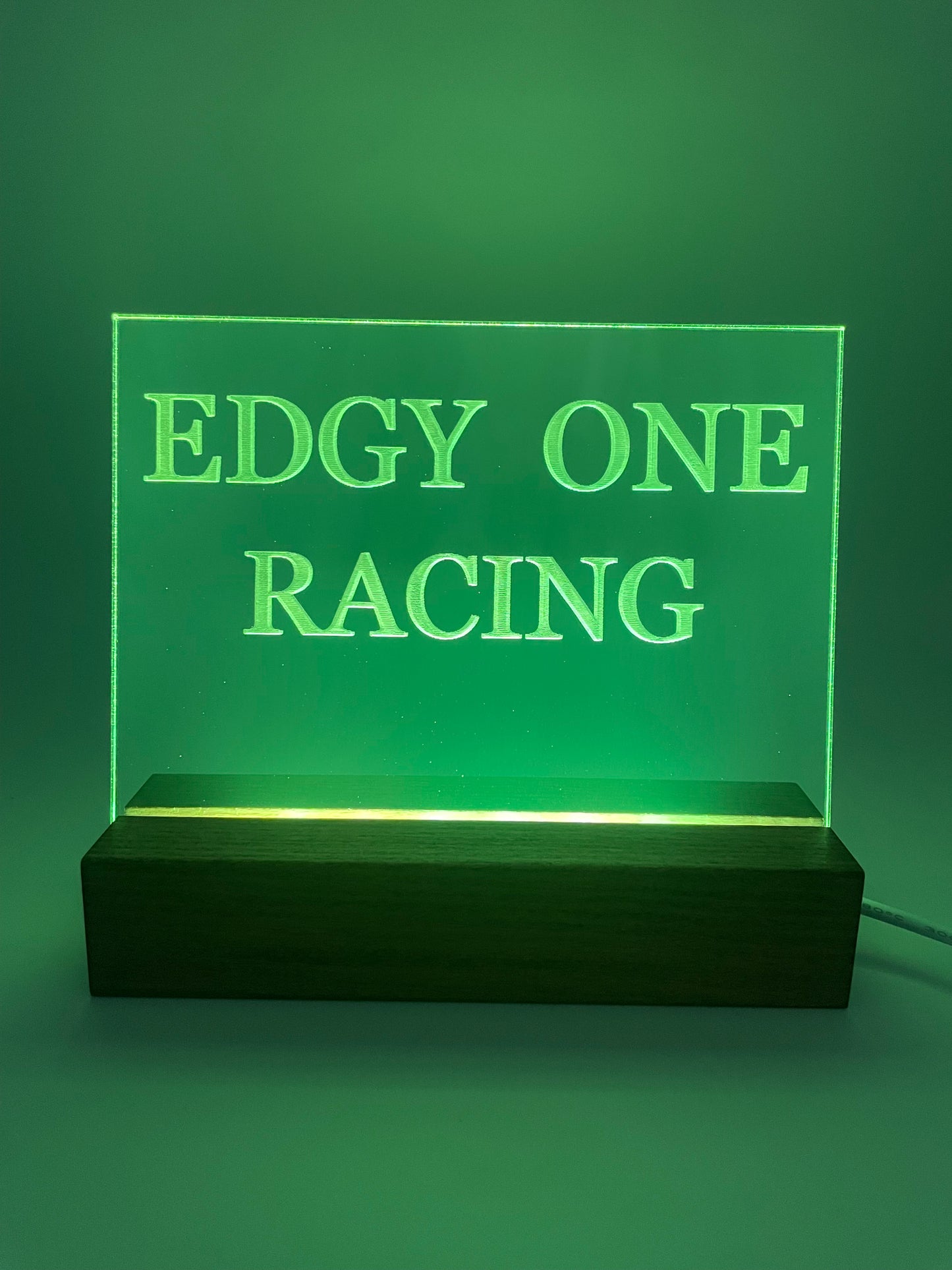LED Acrylic Personalized Name Plate, Artwork, Custom Lighted Sign For Desk or Room