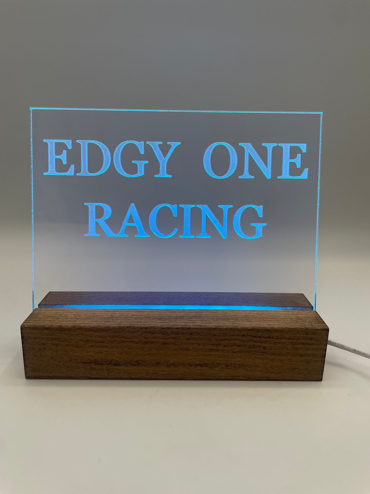 LED Acrylic Personalized Name Plate, Artwork, Custom Lighted Sign For Desk or Room