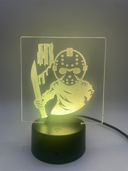 LED Acrylic Spooky Movie Sign Fri 13 Decoration