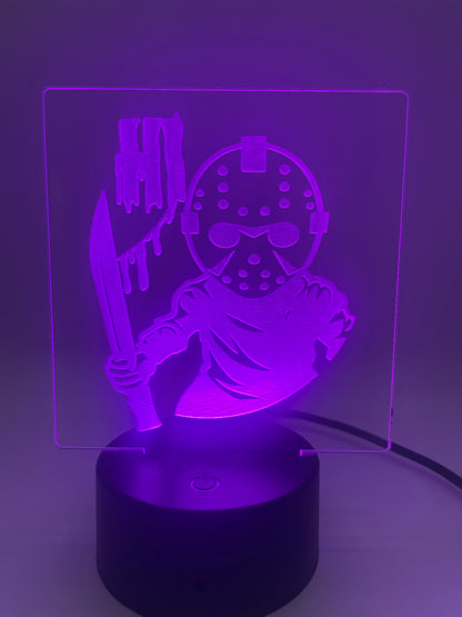 LED Acrylic Spooky Movie Sign Fri 13 Decoration