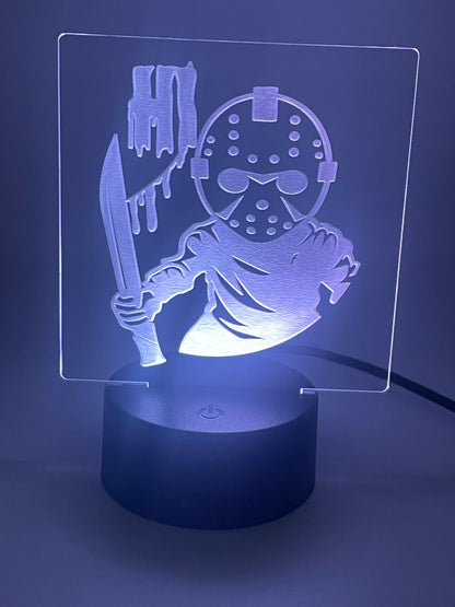 LED Acrylic Spooky Movie Sign Fri 13 Decoration
