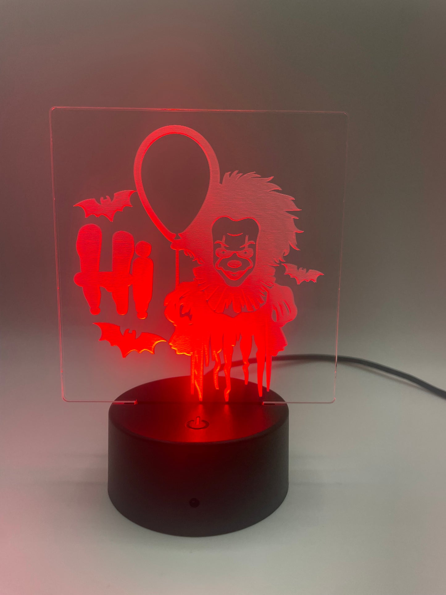 LED Acrylic Horror Movie Decoration Sign Pennywise