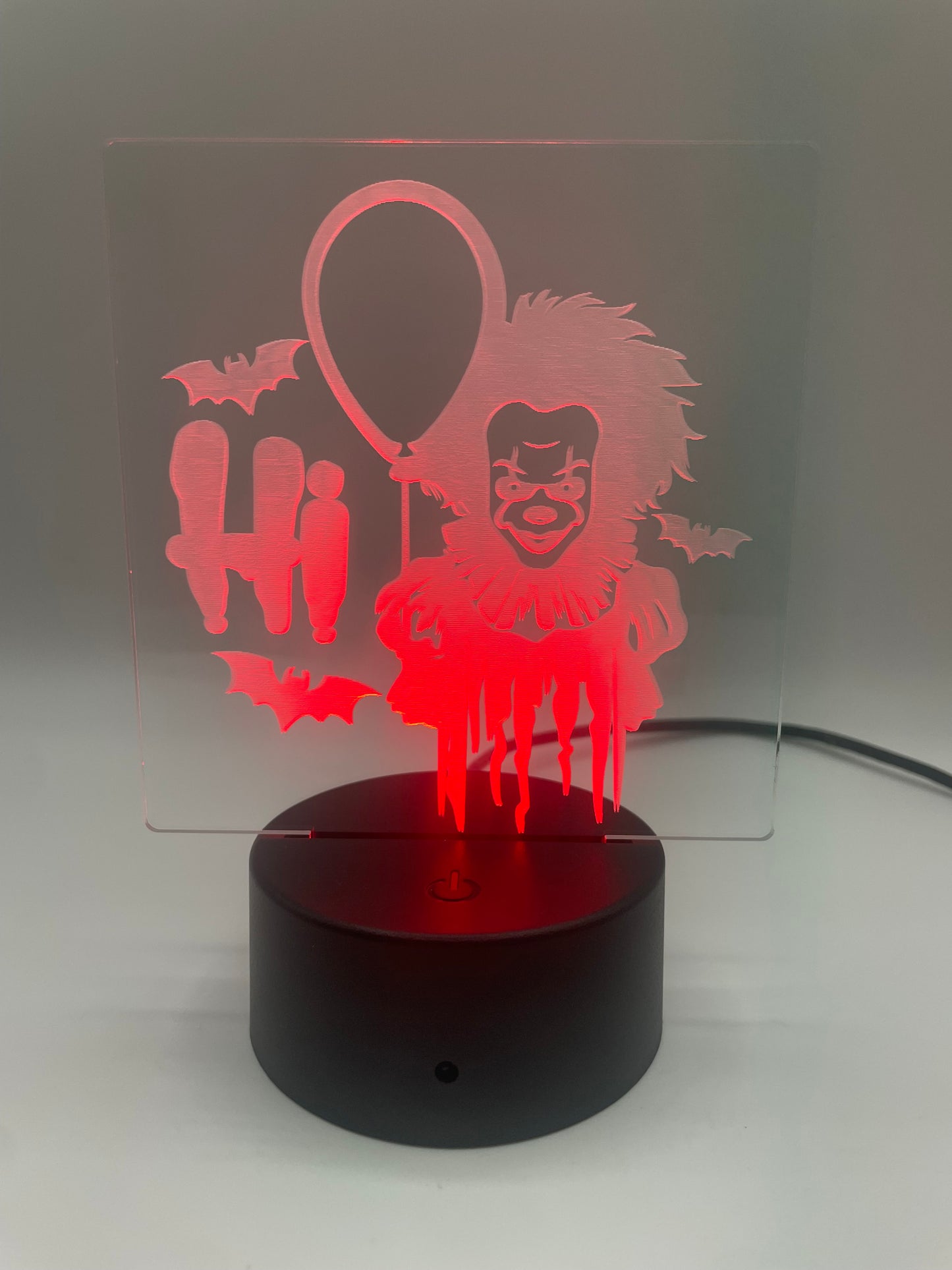 LED Acrylic Horror Movie Decoration Sign Pennywise