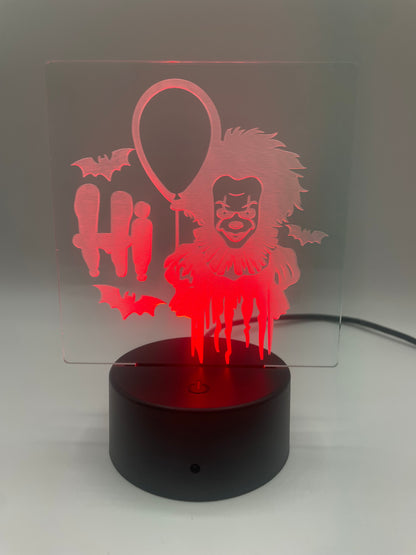 LED Acrylic Horror Movie Decoration Sign Pennywise