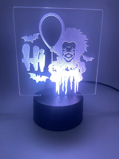 LED Acrylic Horror Movie Decoration Sign Pennywise
