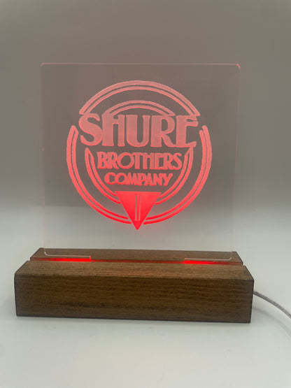 LED Acrylic Music Sign Room Decoration Shure