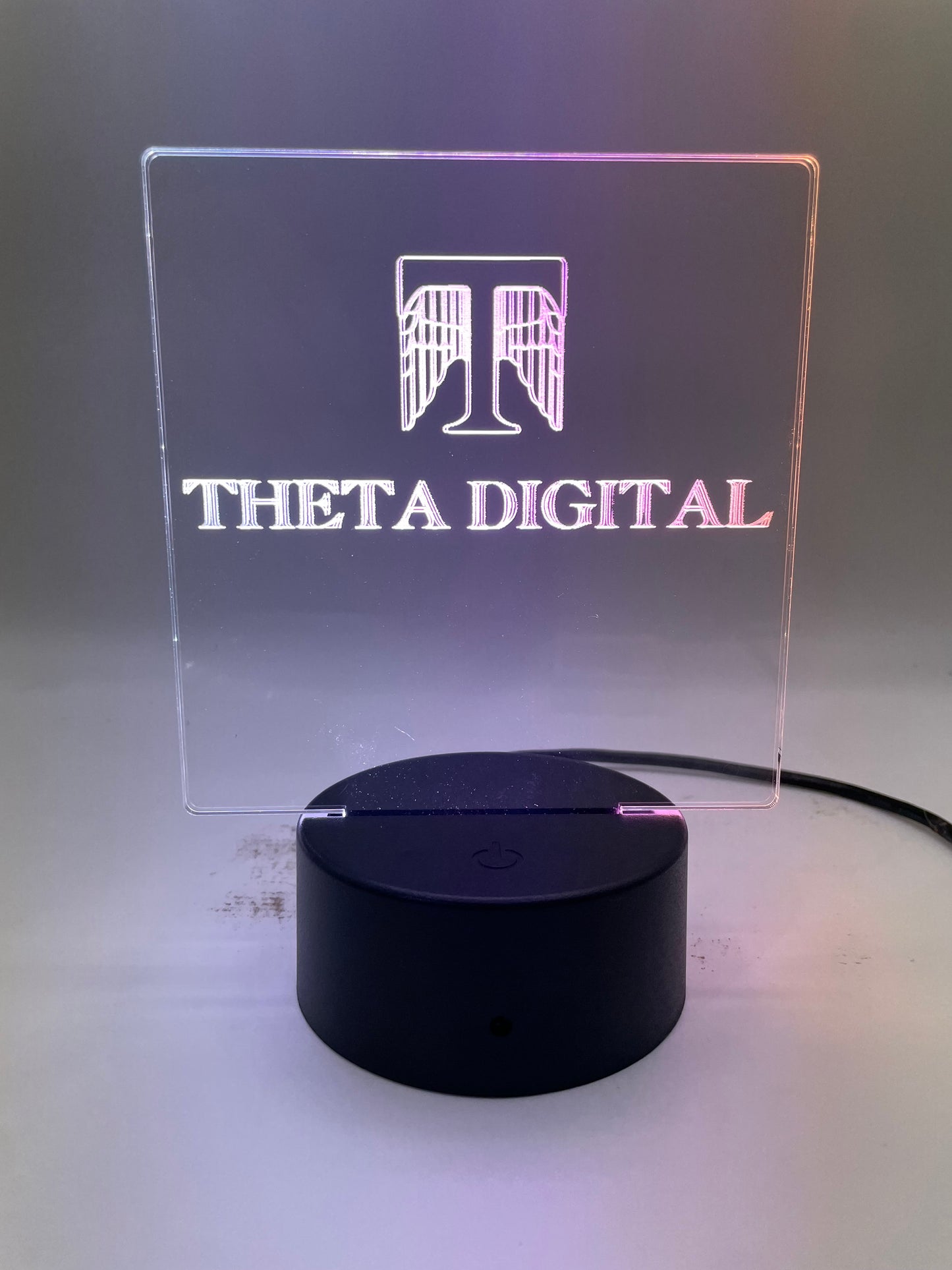LED Acrylic Sign Music Room Decoration Theta