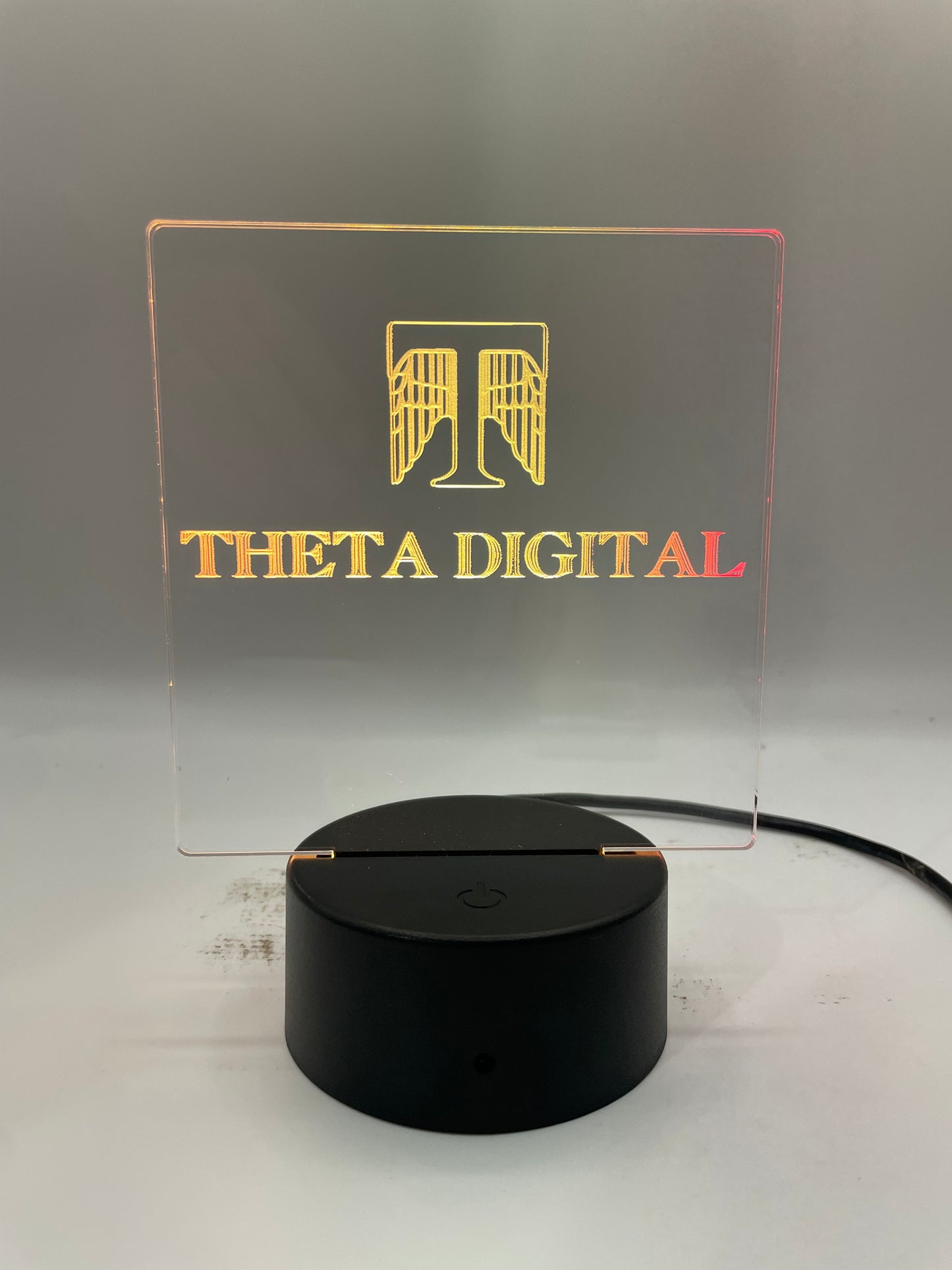 LED Acrylic Sign Music Room Decoration Theta