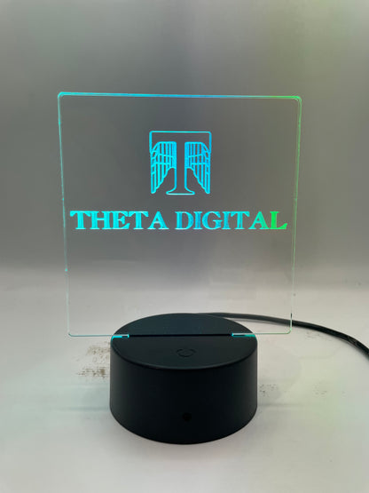 LED Acrylic Sign Music Room Decoration Theta