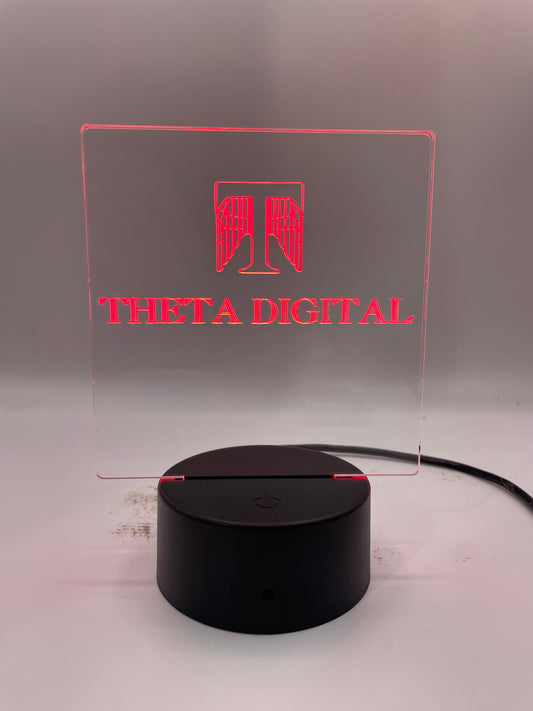 LED Acrylic Sign Music Room Decoration Theta