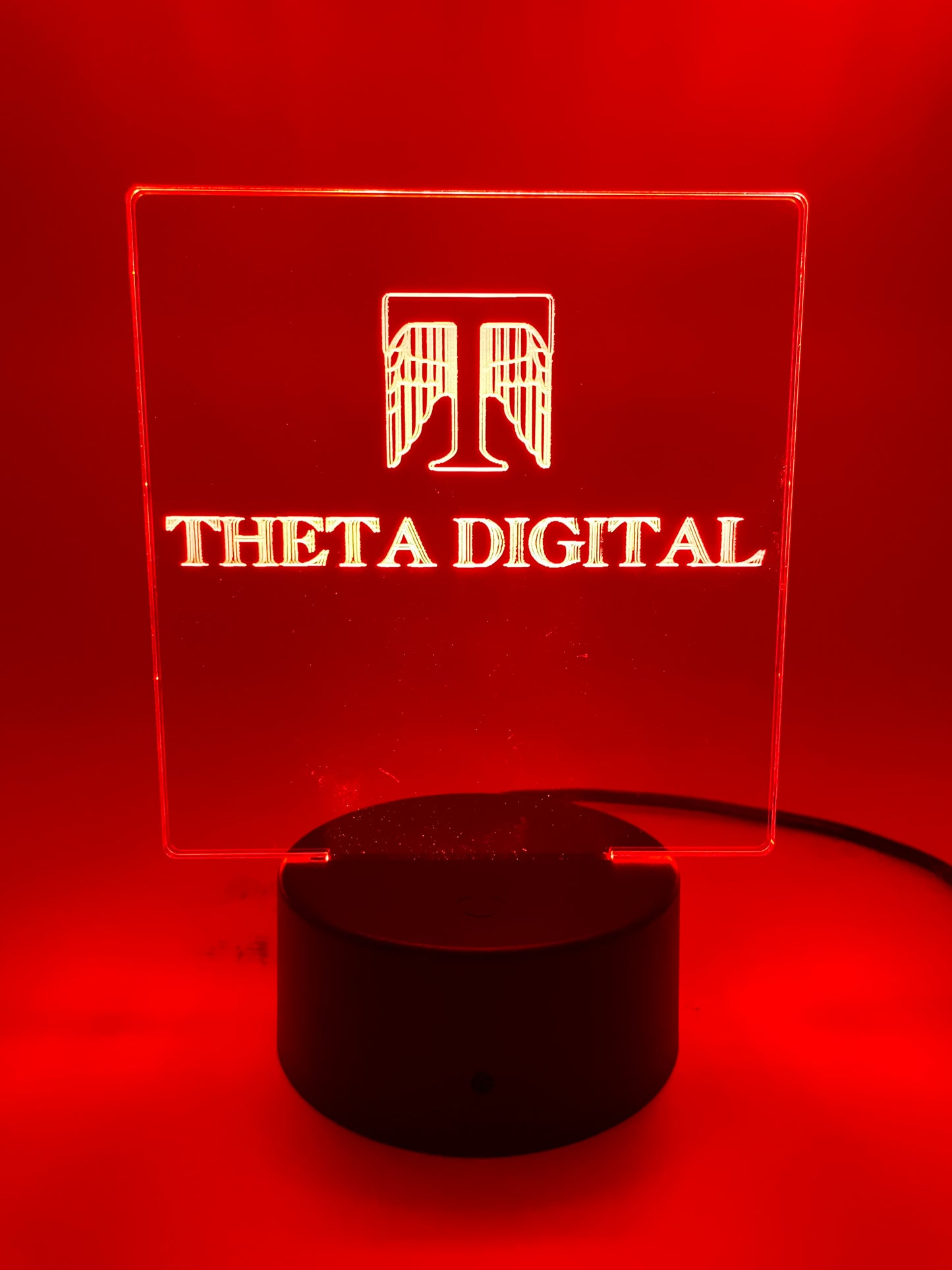 LED Acrylic Sign Music Room Decoration Theta